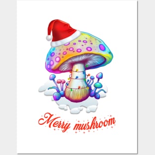 Vintage Merry Mushroom Lovers Posters and Art